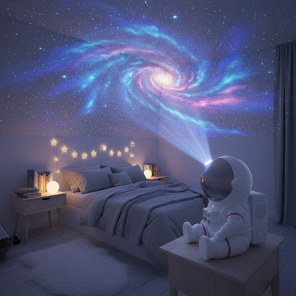 Projecteur Galaxie Astronaute - Lampe Bluetooth Relaxante