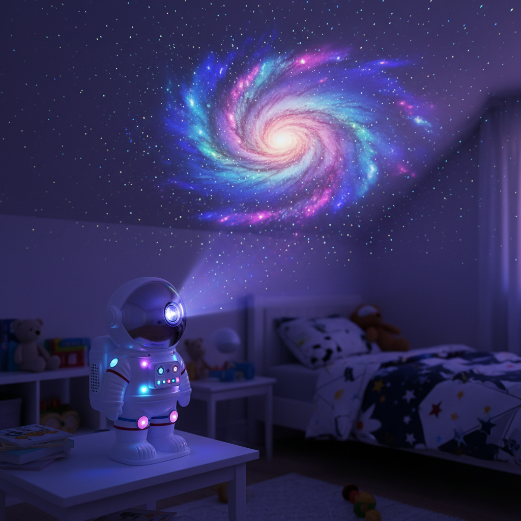 Projecteur Galaxie Astronaute - Lampe Bluetooth Relaxante